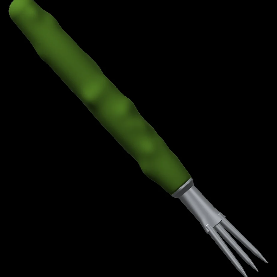Pickle grip fork with a printed pickle-shaped handle