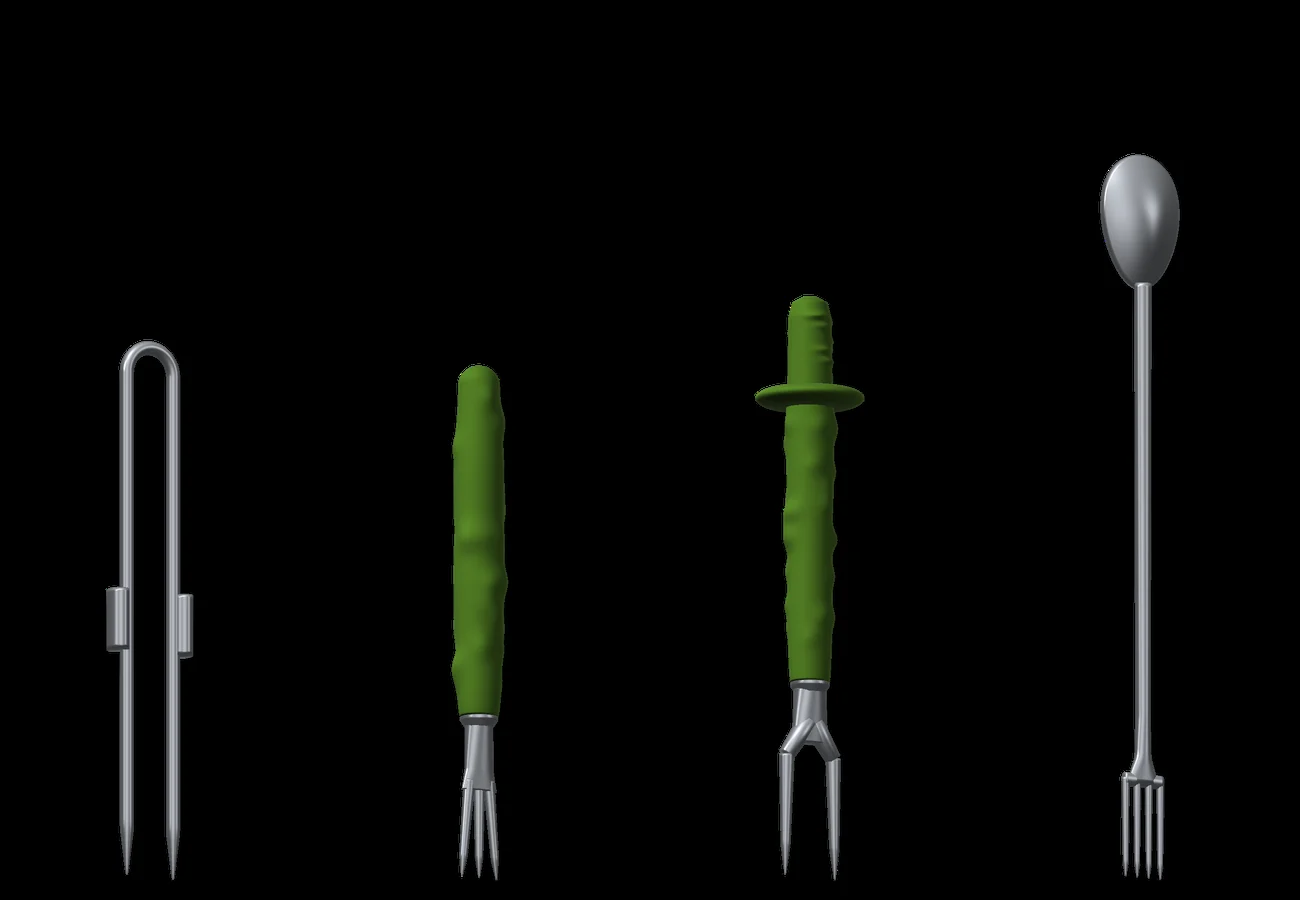 Renders of the four round one concepts side by side