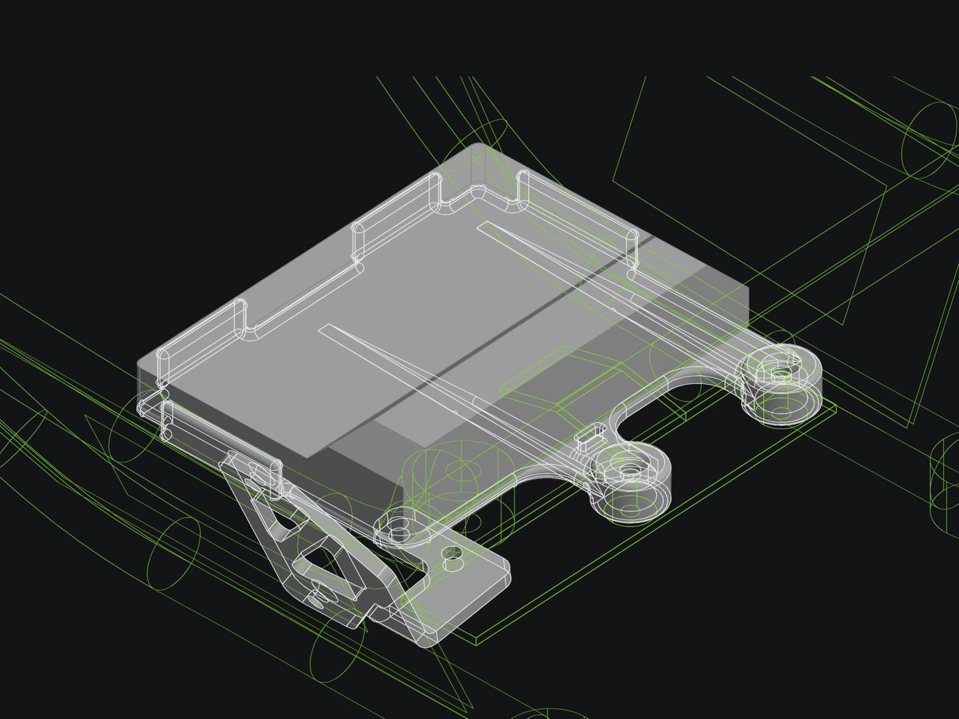 ECU tray render from the production CAD