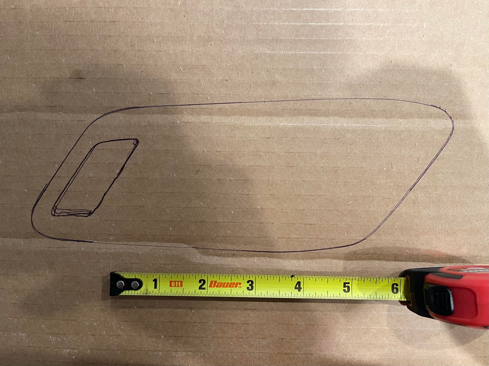 Cardboard template of the Rev-A profile