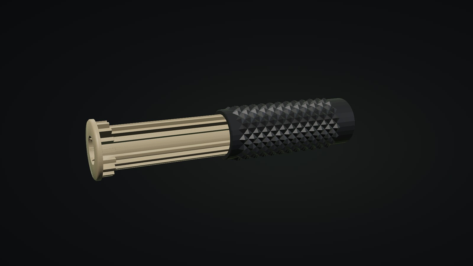 TIG torch handle core and grip sleeve render