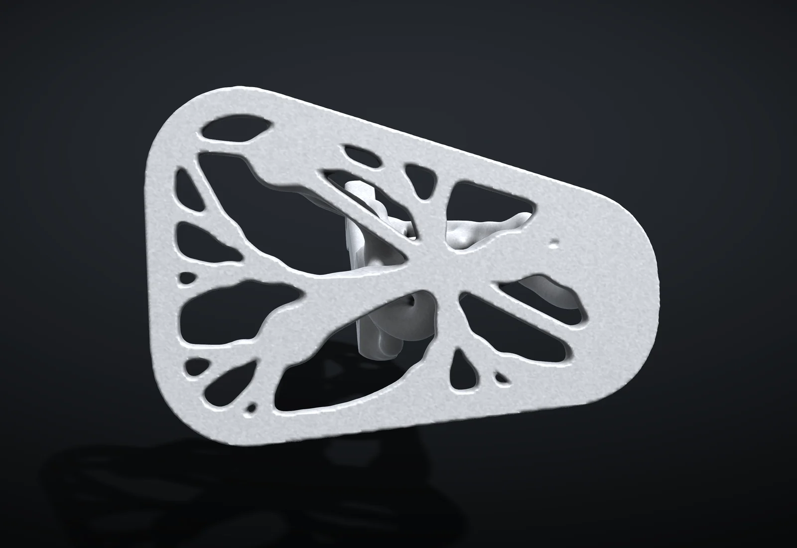 Heel face of the aluminum chain guard